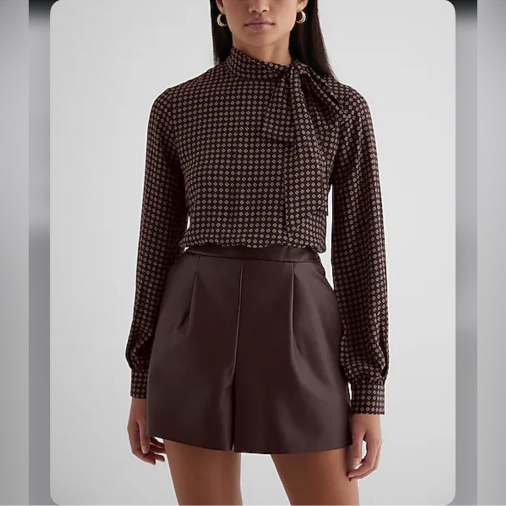 Express Faux Leather Romper size S